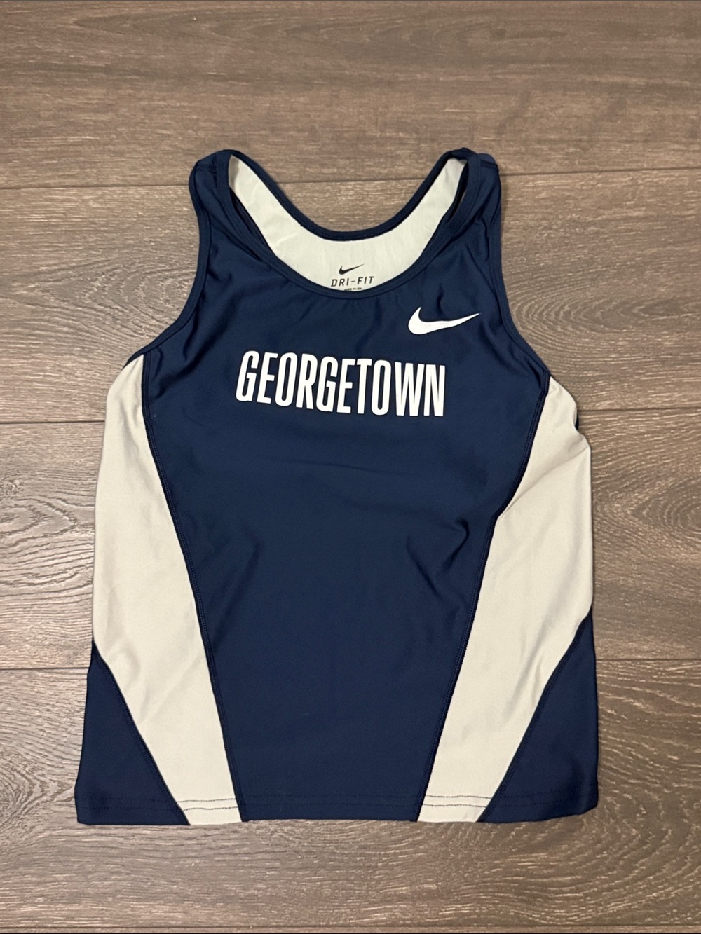 Y2k UC Georgetown Nike Dri-FIT Racerback Athletic Tank Top Built-In Bra